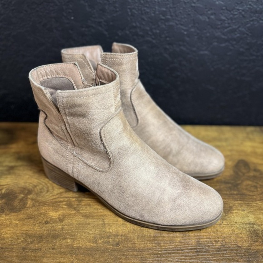Frye and Co Estrelia FOF22-00007-014-196 Tan Textile Ankle Boots Womens 11M
